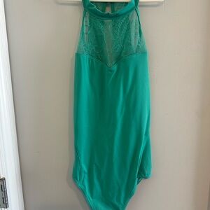 Mirella Teal Lace leotard ballet 🩰
